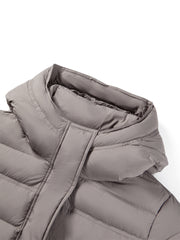 Women's Solid Quilted Oversized Hooded Down Jacket