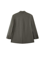 Women's casual double-breasted wool blazer