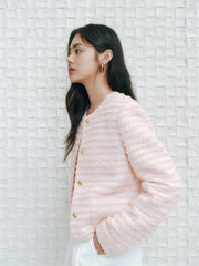 Women's Pink Tassel Tweed Jacket