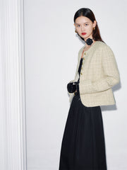 Women's Champagne Tweed Jacket With Lurex