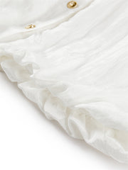 Women's Glossy Textured Cropped Collar Jacket