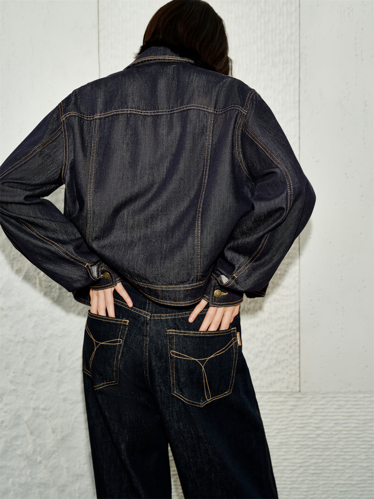 Women's Lyocell Cropped Denim Jacket