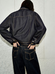 Women's Lyocell Cropped Denim Jacket