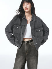 Women's Washed Oversized Denim Jacket