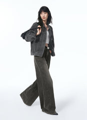 Women's Washed Oversized Denim Jacket