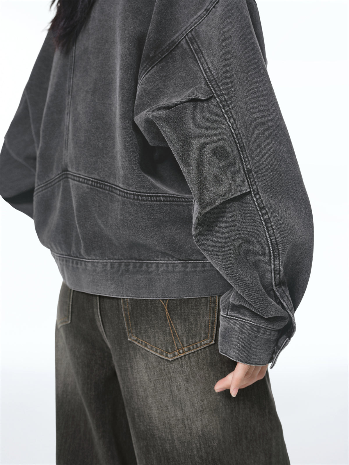 Women's Washed Oversized Denim Jacket