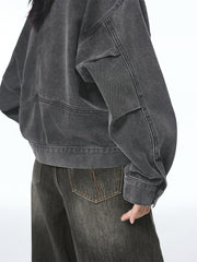 Women's Washed Oversized Denim Jacket