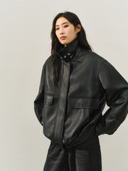 Women's Oversized Padded PU Jacket