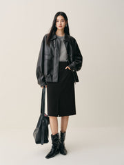 Women's Oversized Padded PU Jacket