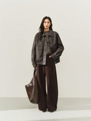 Women's Oversized Padded PU Jacket