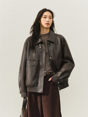 Women's Oversized Padded PU Jacket