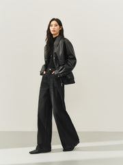 Women's Oversized Padded PU Jacket