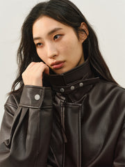 Women's Oversized Padded PU Jacket