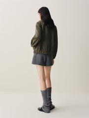 Women's Suede-Touch PU Padded Jacket