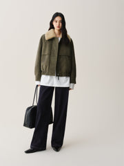 Women's Suede-Touch PU Padded Jacket