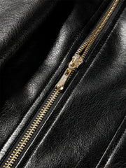 Women's Relaxed PU Moto Jacket