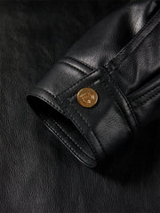 Women's Oversized Vintage Matte PU Jacket