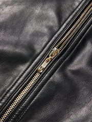 Women's Oversized Vintage Matte PU Jacket