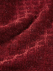 Women's Chenille Plaid Textured Set