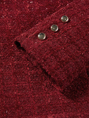 Women's Chenille Plaid Textured Set