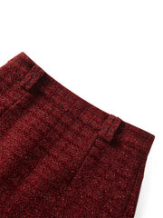 Women's Chenille Plaid Textured Set