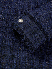 Women's Textured Raw-Edge Tweed Jacket