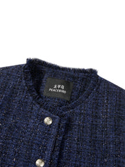 Women's Textured Raw-Edge Tweed Jacket