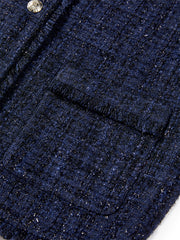 Women's Textured Raw-Edge Tweed Jacket