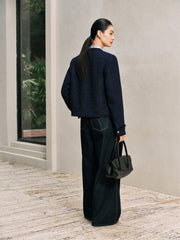 Women's Textured Raw-Edge Tweed Jacket