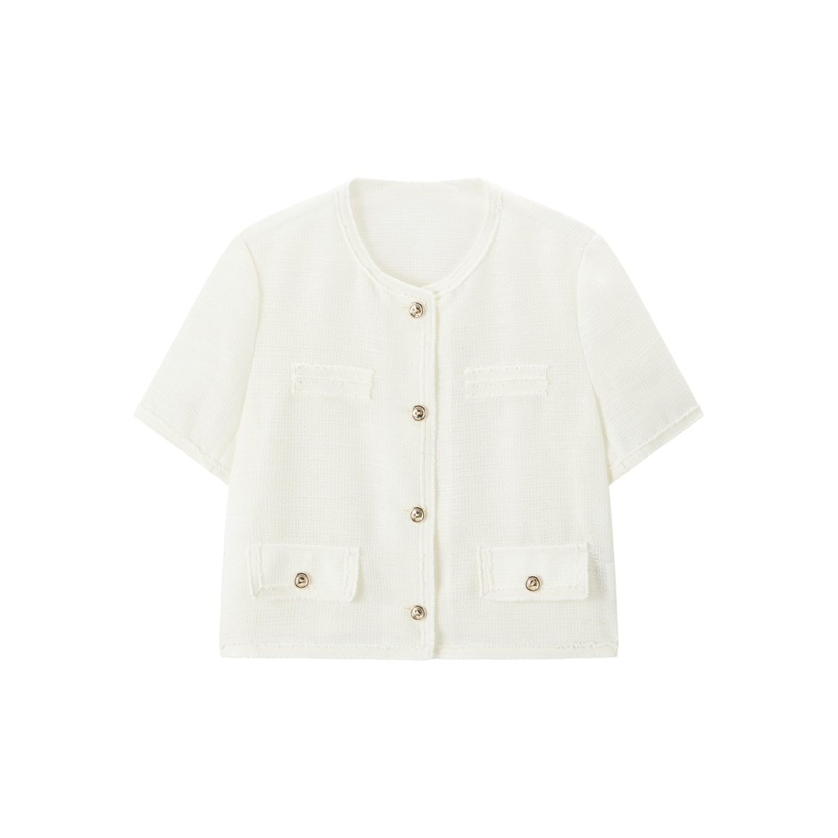 Women's Chanel-Style Short-Sleeve Cardigan