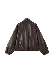 Women's Vintage Sheen Faux-Sheepskin  Jacket