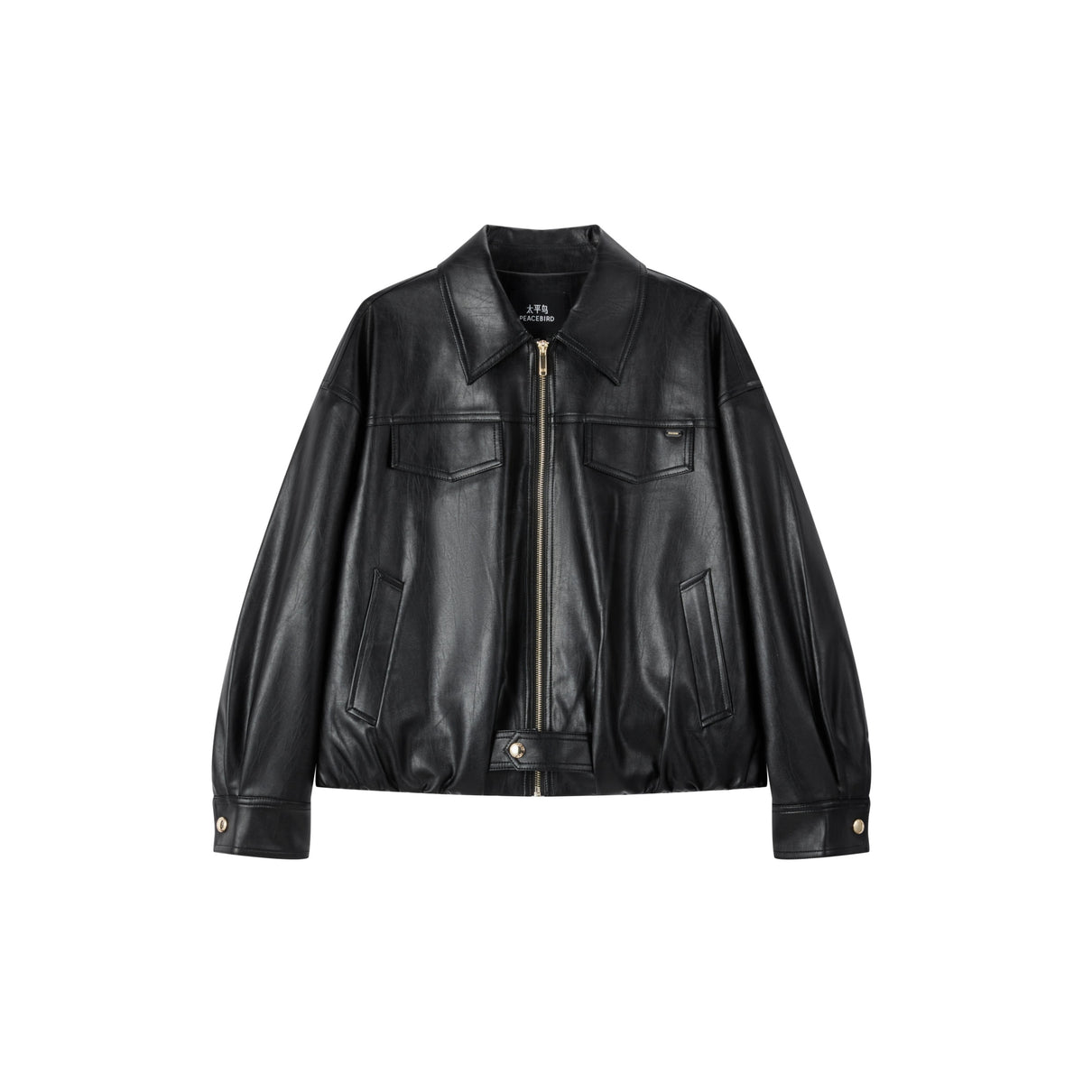 Women's Vintage Edgy Bubble Leather Jacket