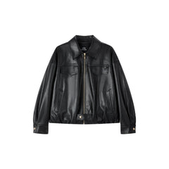 Women's Vintage Edgy Bubble Leather Jacket