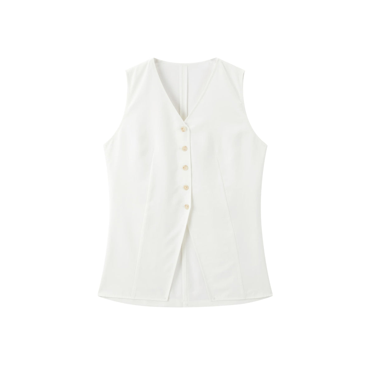 Women's Lyocell-Linen Blend V-Neck Twist Vest