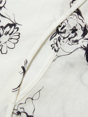 Women's Lightweight Butterfly Print Shirt with Back Cutout