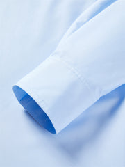 Women's Blue Modal Slim Fit Long-Sleeve Shirt