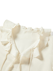 Women's Ruffled-Collar Chiffon Blouse