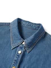 Women's Oversized Cotton Denim Shirt