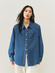 Women's Oversized Cotton Denim Shirt