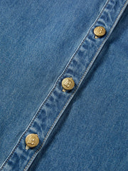 Women's Oversized Cotton Denim Shirt