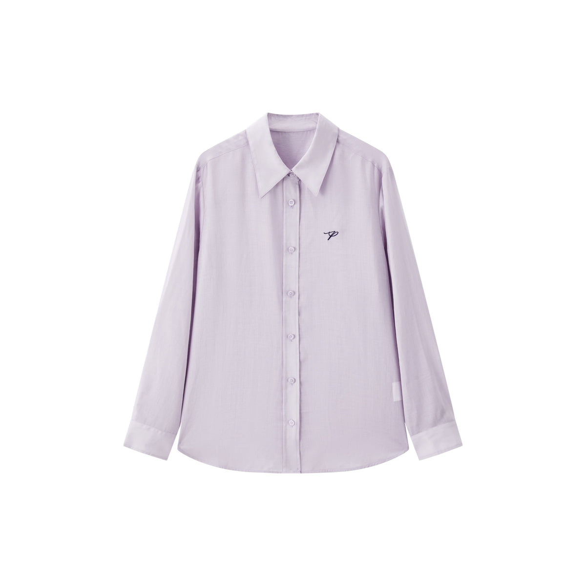 Women's casual lightweight sheer long-sleeve blouse