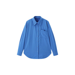 Women's Commuter Lightweight Blue Relaxed Shirt