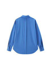 Women's Commuter Lightweight Blue Relaxed Shirt