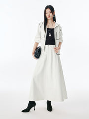 Women's Contrast-Trim Tweed-Inspired Jacket