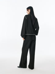 Women's Contrast-Trim Tweed-Inspired Jacket