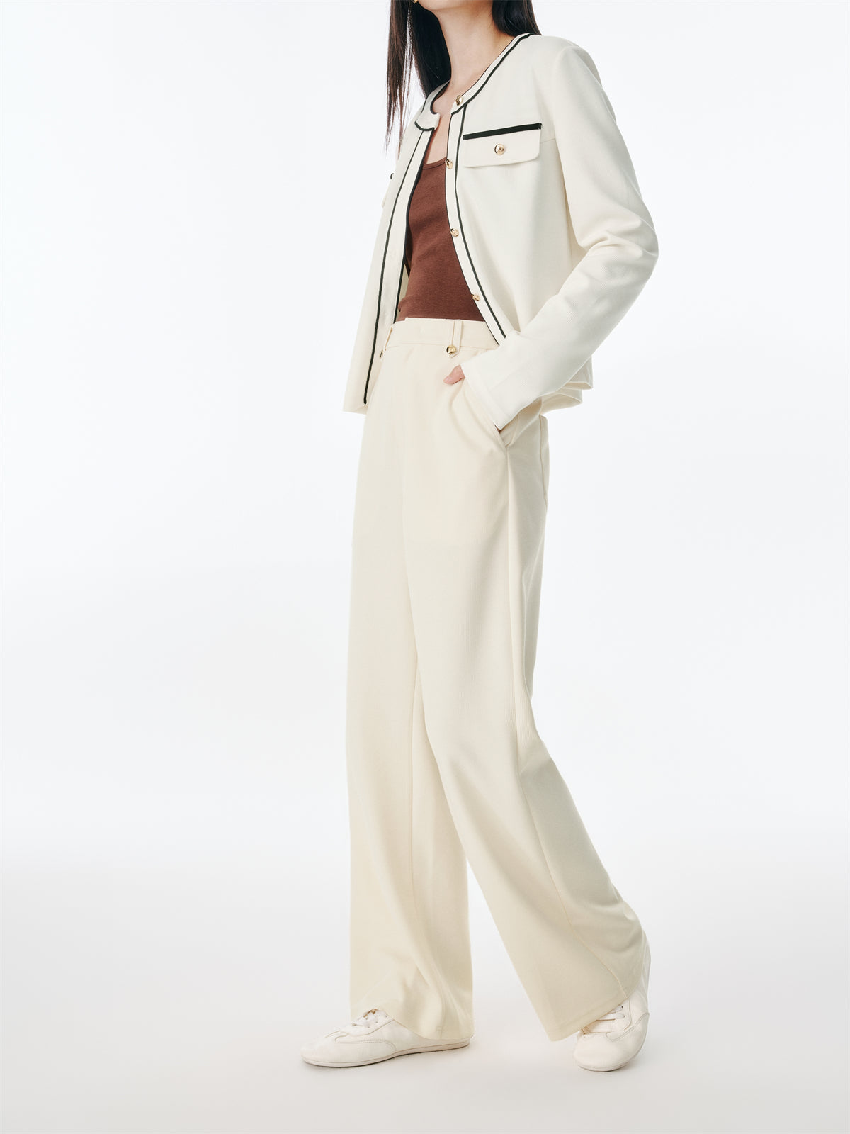 Women's Solid Wide-Leg Pants