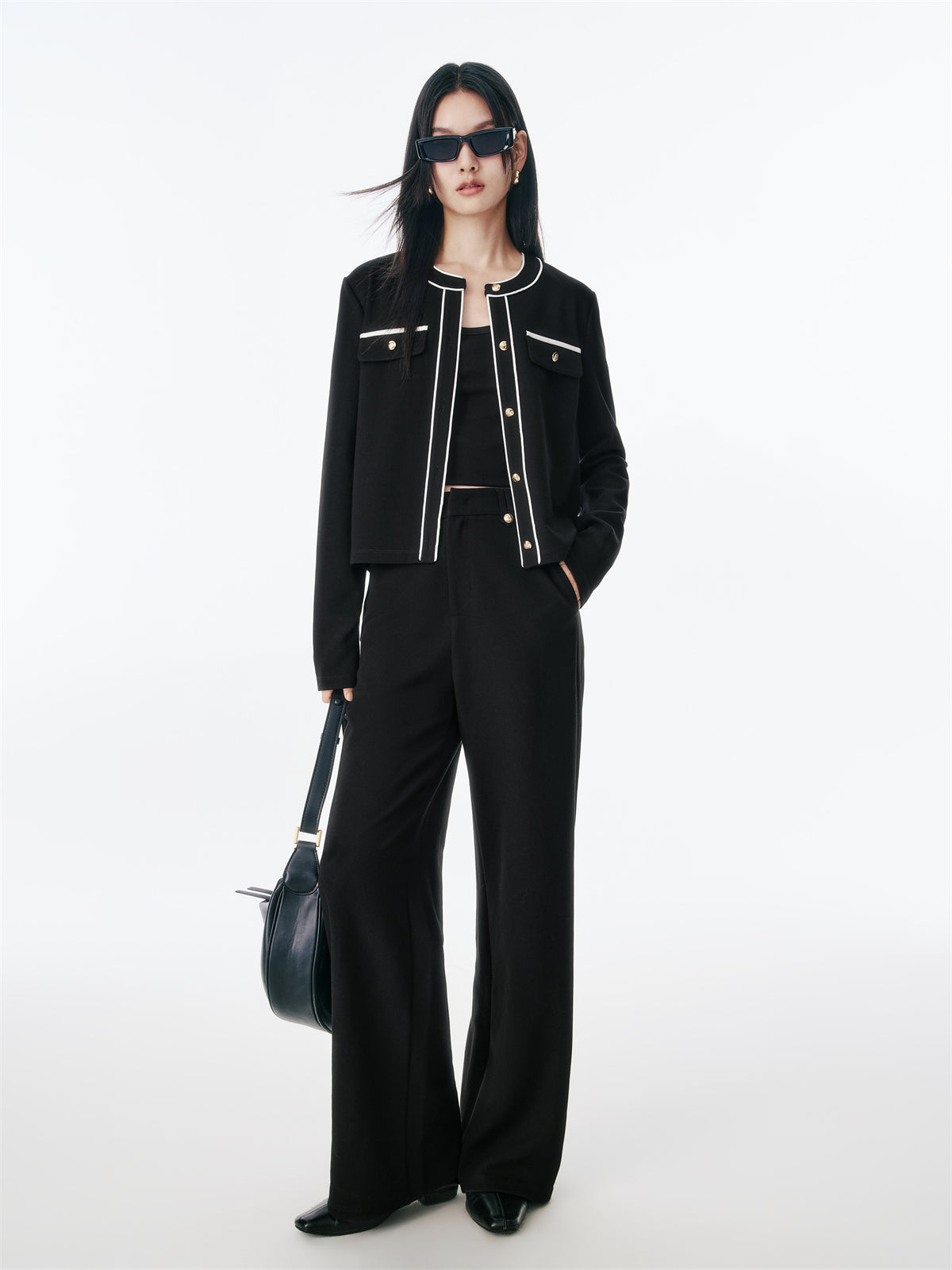Women's Solid Wide-Leg Pants