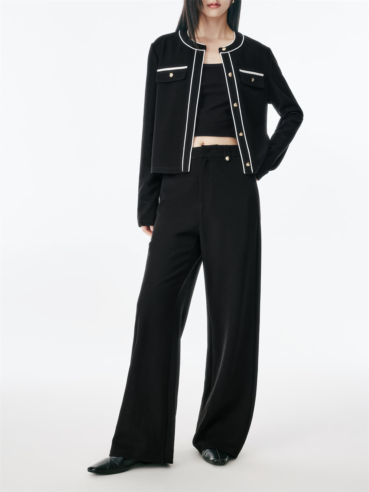 Women's Solid Wide-Leg Pants