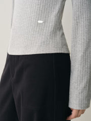 Women's Layered-Look Henley Top with Lace Panels