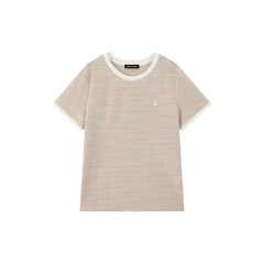 Women's Tweed-Style Textured T-Shirt